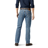 Levi's Men's 501 Original Fit Stone Washed Denim Jeans Back_Flat