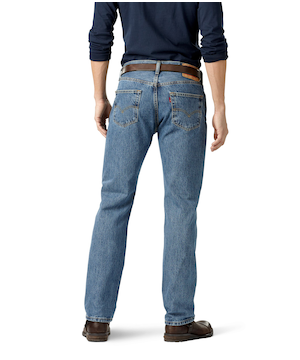 Levi's Men's 501 Original Fit Stone Washed Denim Jeans