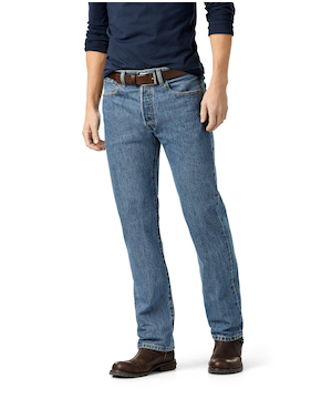 Jean Levi's de coupe originale lavé à la pierre, pour hommes, 501
