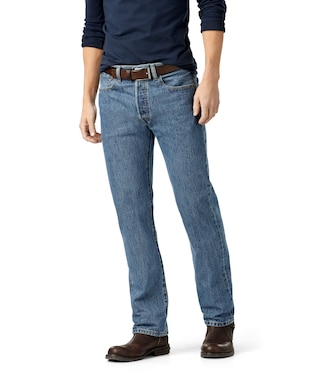 Levi's Men's 501 Original Fit Stone Washed Denim Jeans