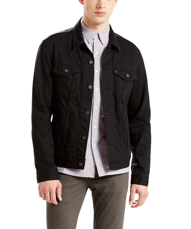 Levi's Men's Berkman Standard Fit Denim Trucker Jacket - Black
