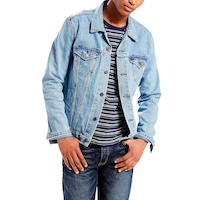 Levi's Men's The Trucker Mugito Stone Wash Denim Jacket Front_Angled_Right