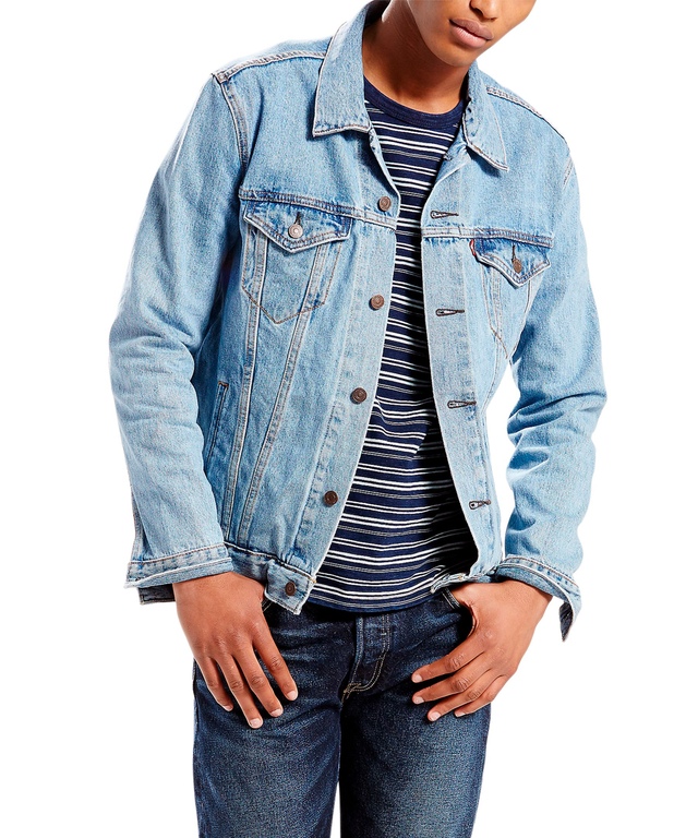 Veste en denim de Levi's à délavé à la pierre, pour hommes, The Trucker Mugito