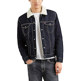 Veste de camionneur en jean de Levi's avec sherpa, pour hommes Front_Flat