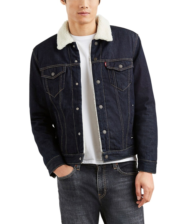 Veste de camionneur en jean de Levi's avec sherpa, pour hommes
