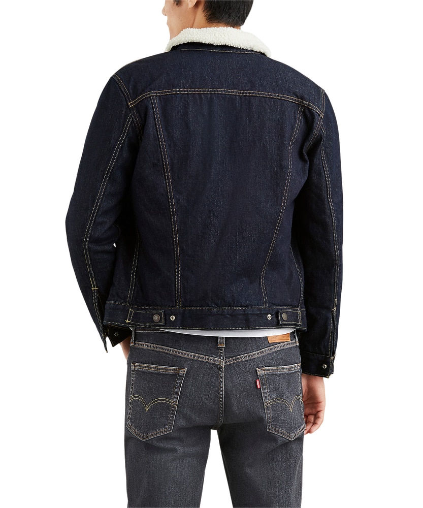 Levi's Men's Sherpa Trucker Jean Jacket - Dark Wash | Marks