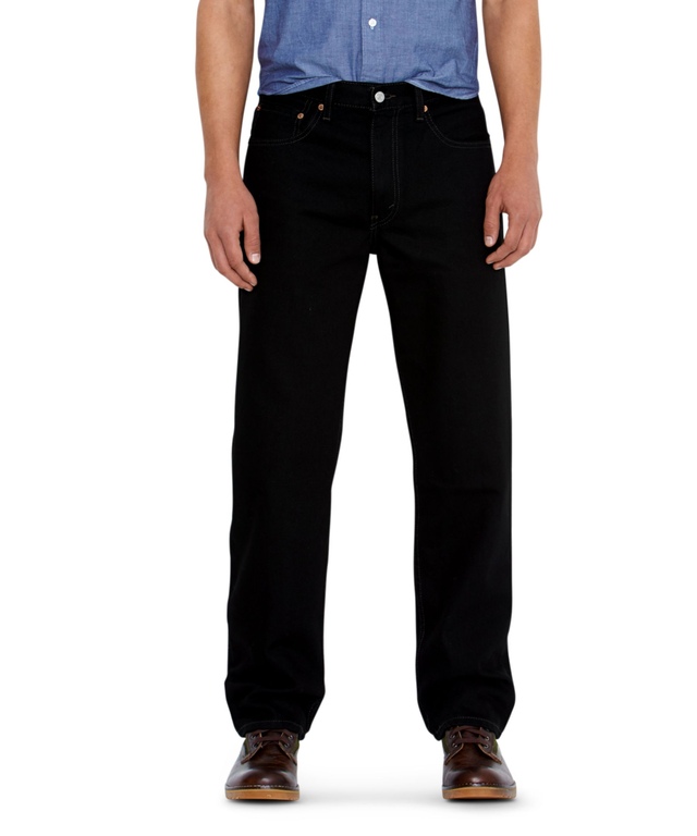 Levi's 550 Relaxed Fit Big And Tall Black 259 Jeans Front_Flat