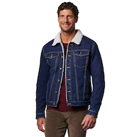 Lois Men's Bill Sherpa Denim Jacket Front_Angled_Left