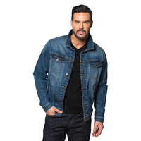 Lois Men's Bill Stretch Denim Jacket - Medium Wash Front_Angled_Right
