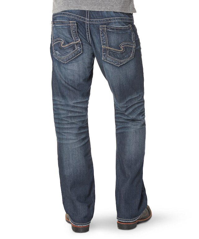 Silver Men's Gordie EMC Denim Loose Fit Straight Leg Jeans - Dark Wash ...