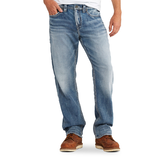 Silver Men's Grayson Easy Fit Straight Leg Jeans Front_Flat