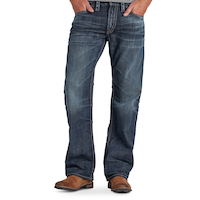 Silver Men's Zac Relaxed Fit Straight Leg Jeans - Medium Wash Front_Flat
