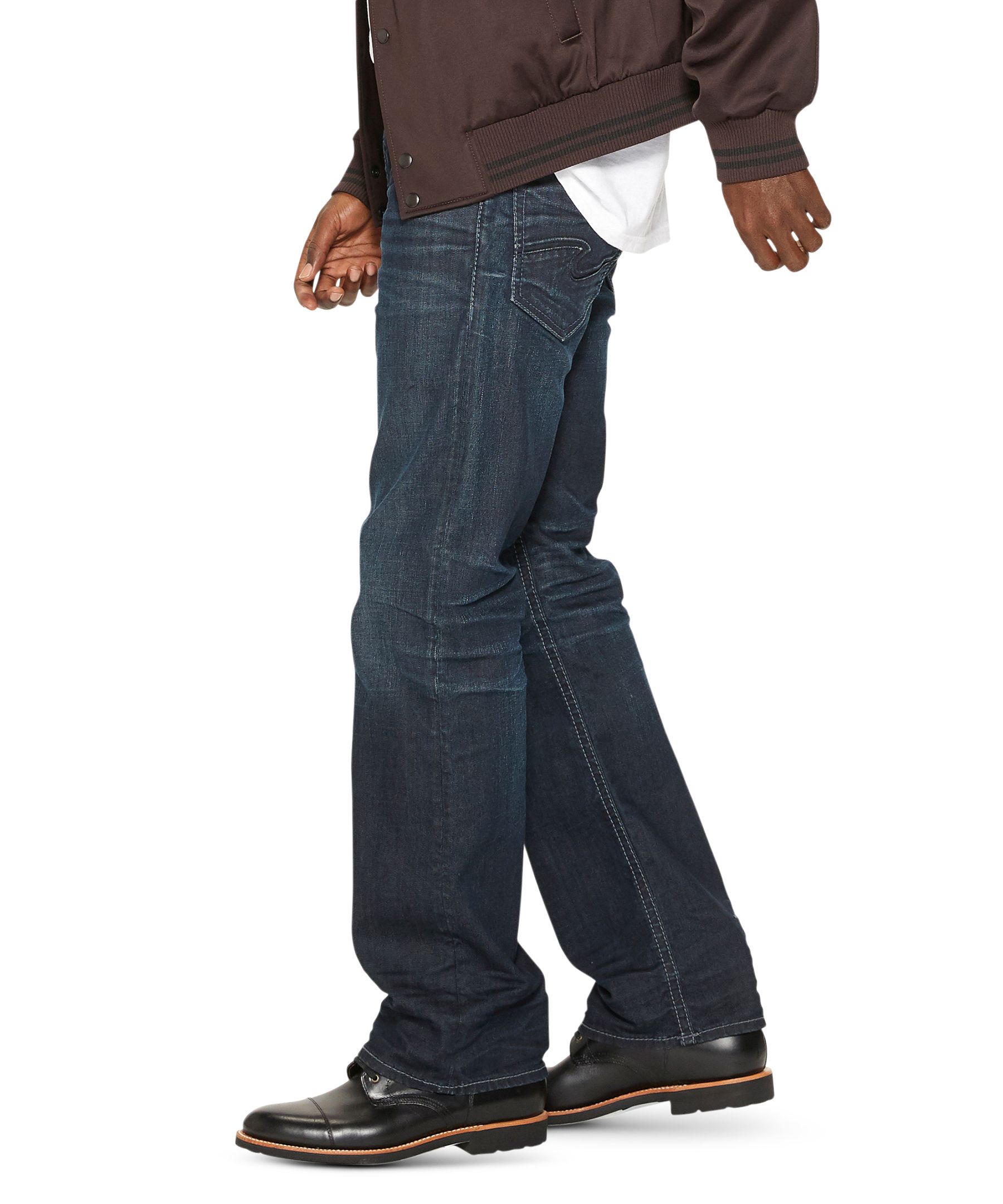 Silver Men's Zac Relaxed Straight Leg Jeans - Dark Wash