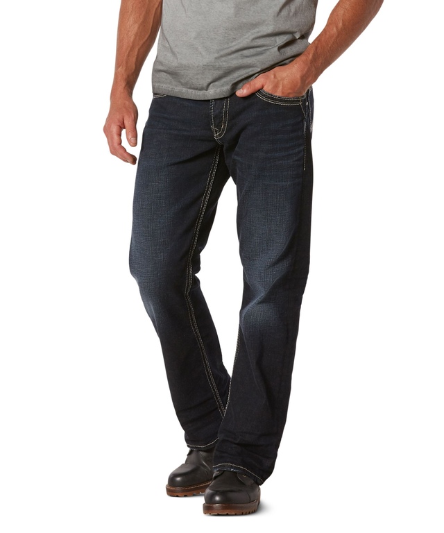 Silver Men's Gordie Loose Fit Straight Leg Jeans - Dark Wash