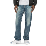 Silver Jean foncé à coupe ample et jambe droite pour hommes, Gordie Front_Flat