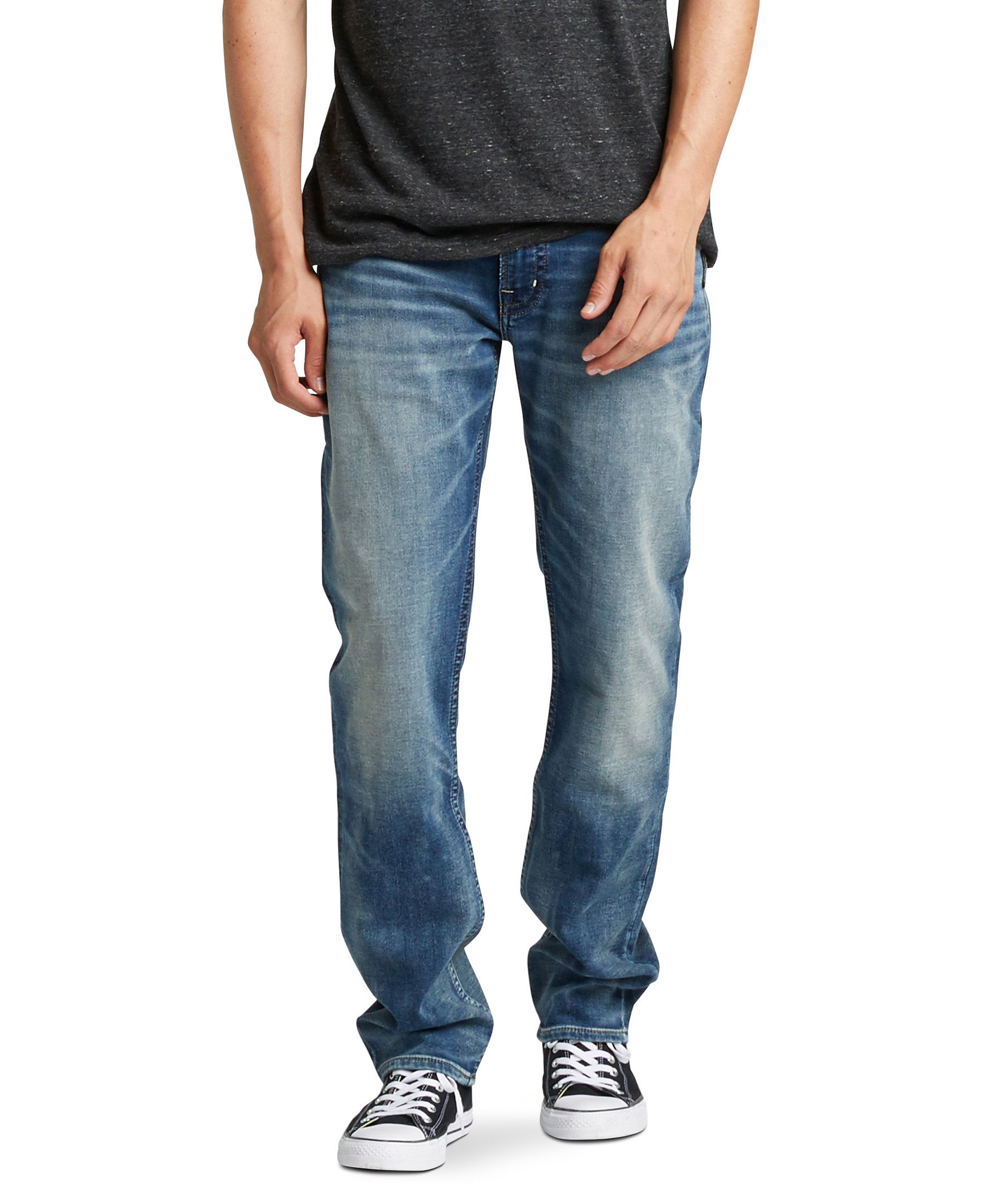 Silver Jean coupe étroite classique pour hommes, Allan