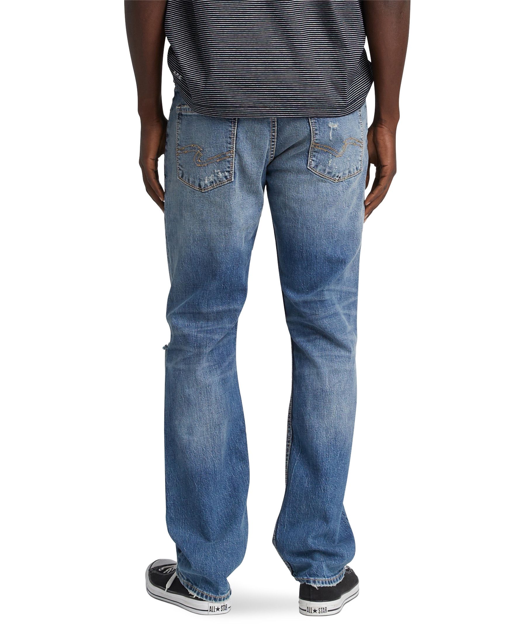 Silver Jean coupe étroite classique pour hommes, Allan