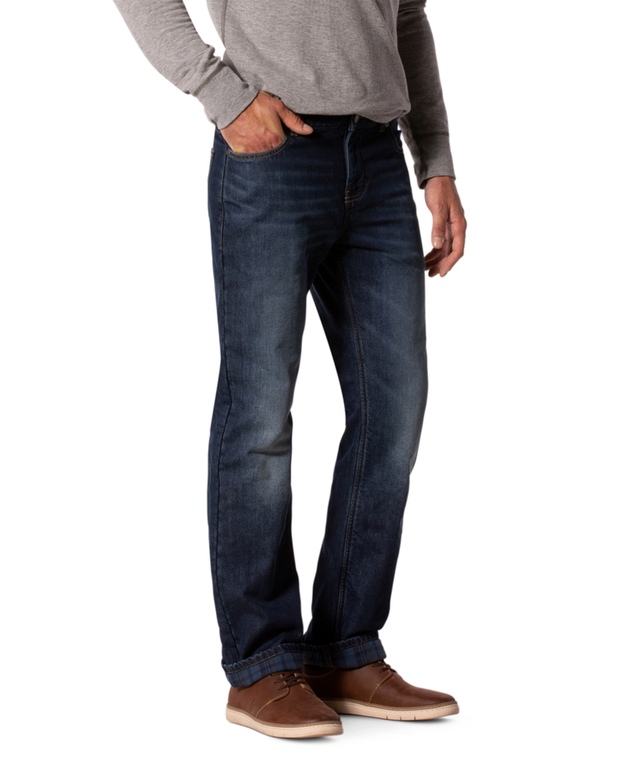 WindRiver Men's Plaid Flannel Lined T-Max Jeans - Dark Wash | Marks