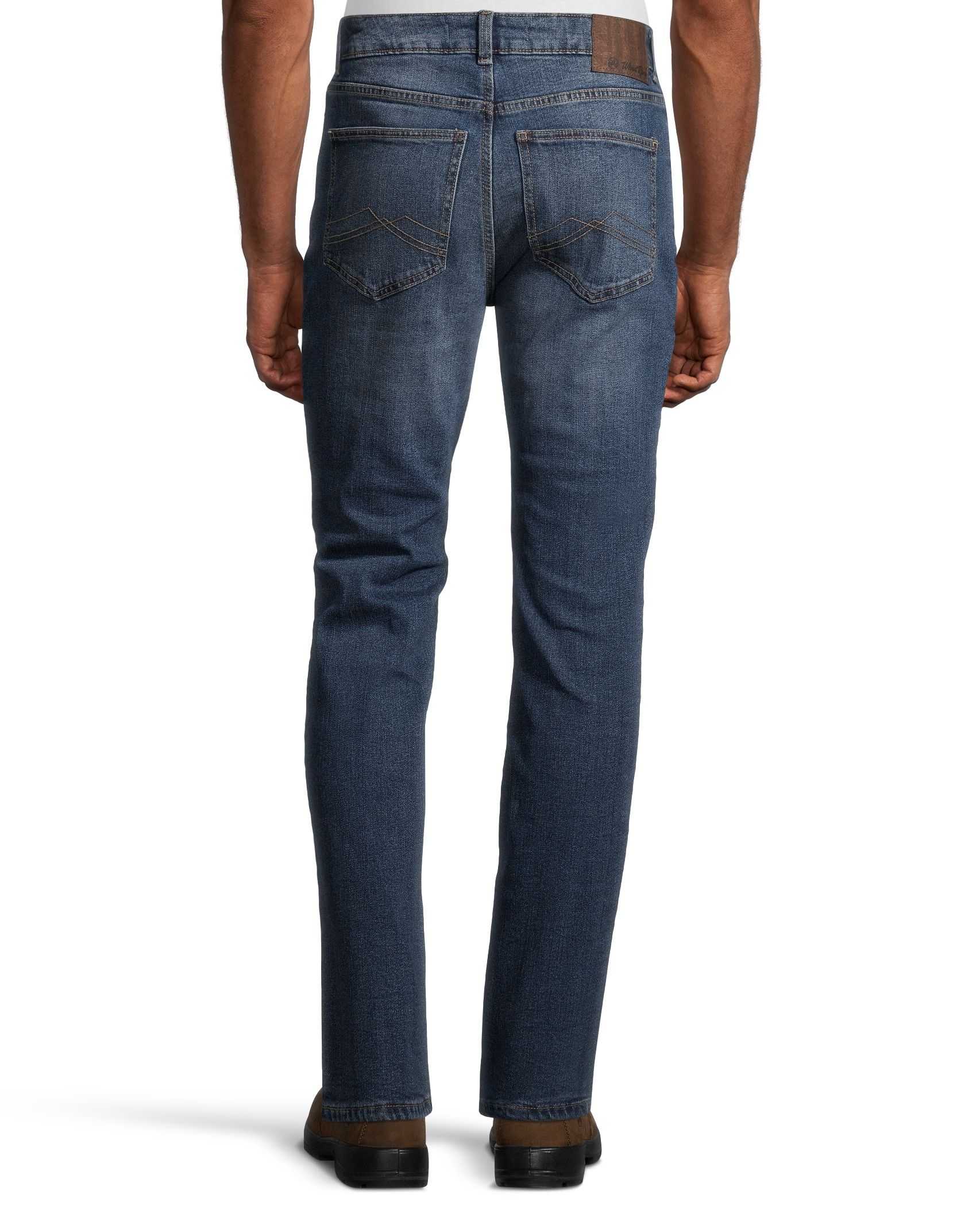 WindRiver Men's Warm T-Max HEAT Stretch Fleece Lined Straight Fit Jeans -  Dark Wash