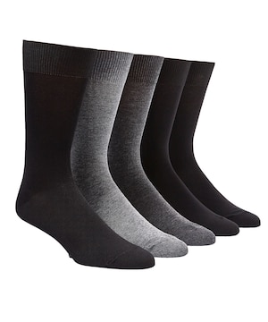 Denver Hayes Men's 5 Pack Cotton and Modal Blend FRESHTECH Casual Crew Sock