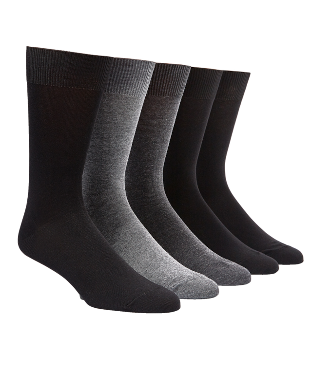 Denver Hayes Men's 5 Pack Cotton and Modal Blend FRESHTECH Casual Crew