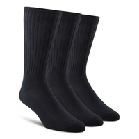 Denver Hayes Men's 3 Pack FreshTech Casual Rib Crew Socks