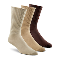 Denver Hayes Men's 3 Pack FreshTech Casual Rib Crew Socks Front_Angled_Right