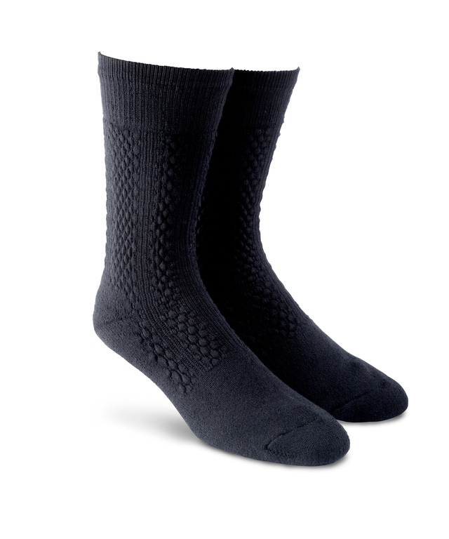 Happy Foot Men's 2 Pack Premium Cotton Wool Blend Crew Socks