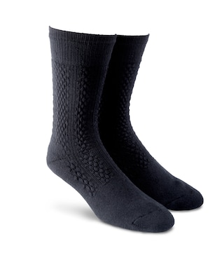 Happy Foot 2 Pack Chaussettes en coton de qualité supérieure en mélange de laine pour homme