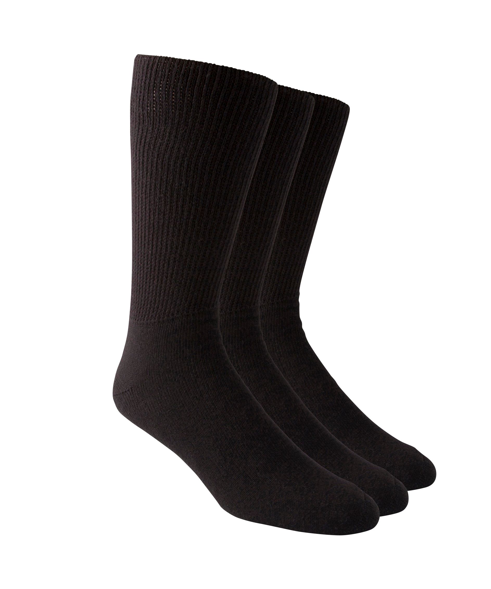 Wel-max Men's 3-Pack Non-Binding Cushion Socks