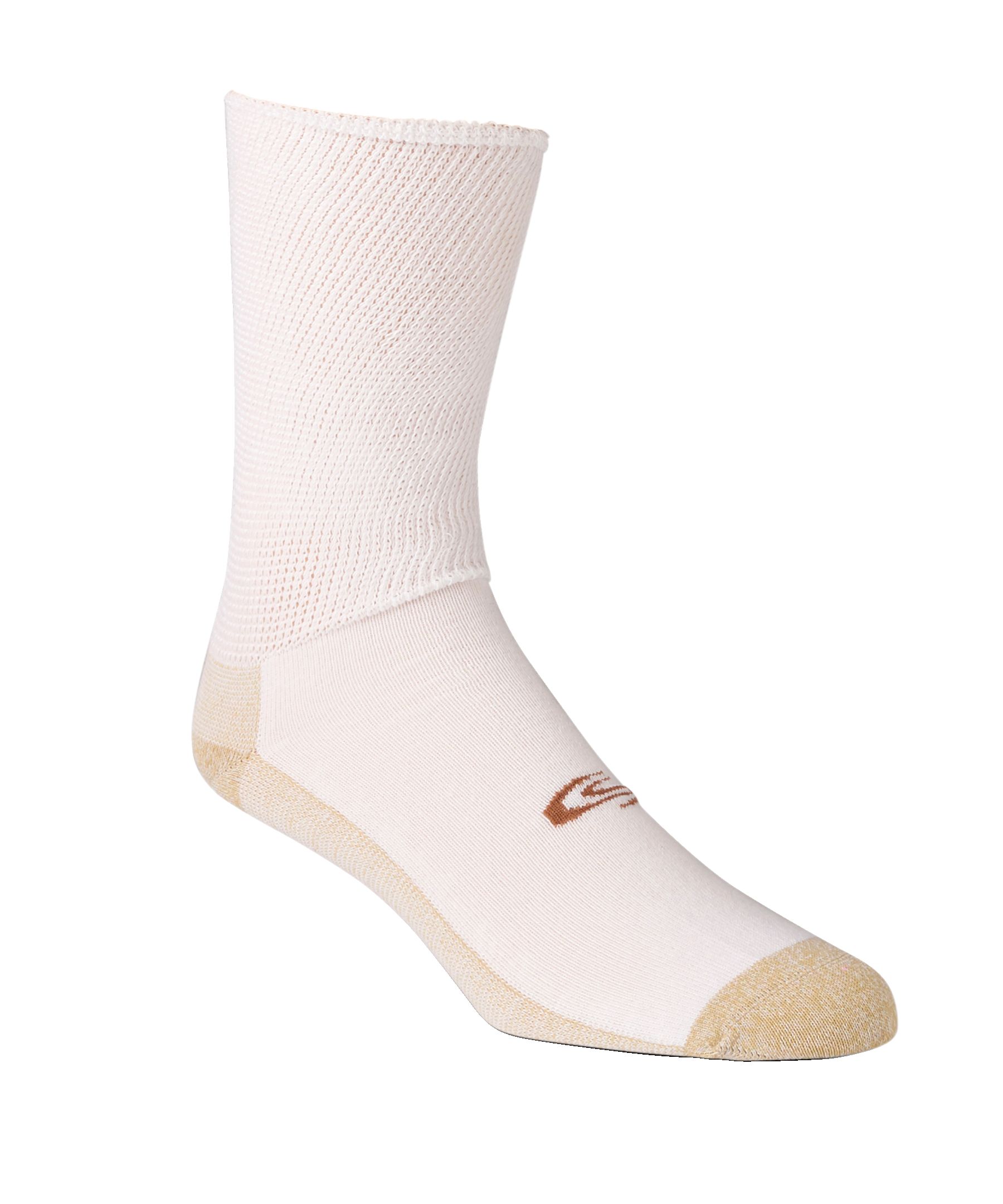 Chaussettes sans compression en tricot rectiligne pour hommes, paquet de 2&nbsp;paires, Copper Sole