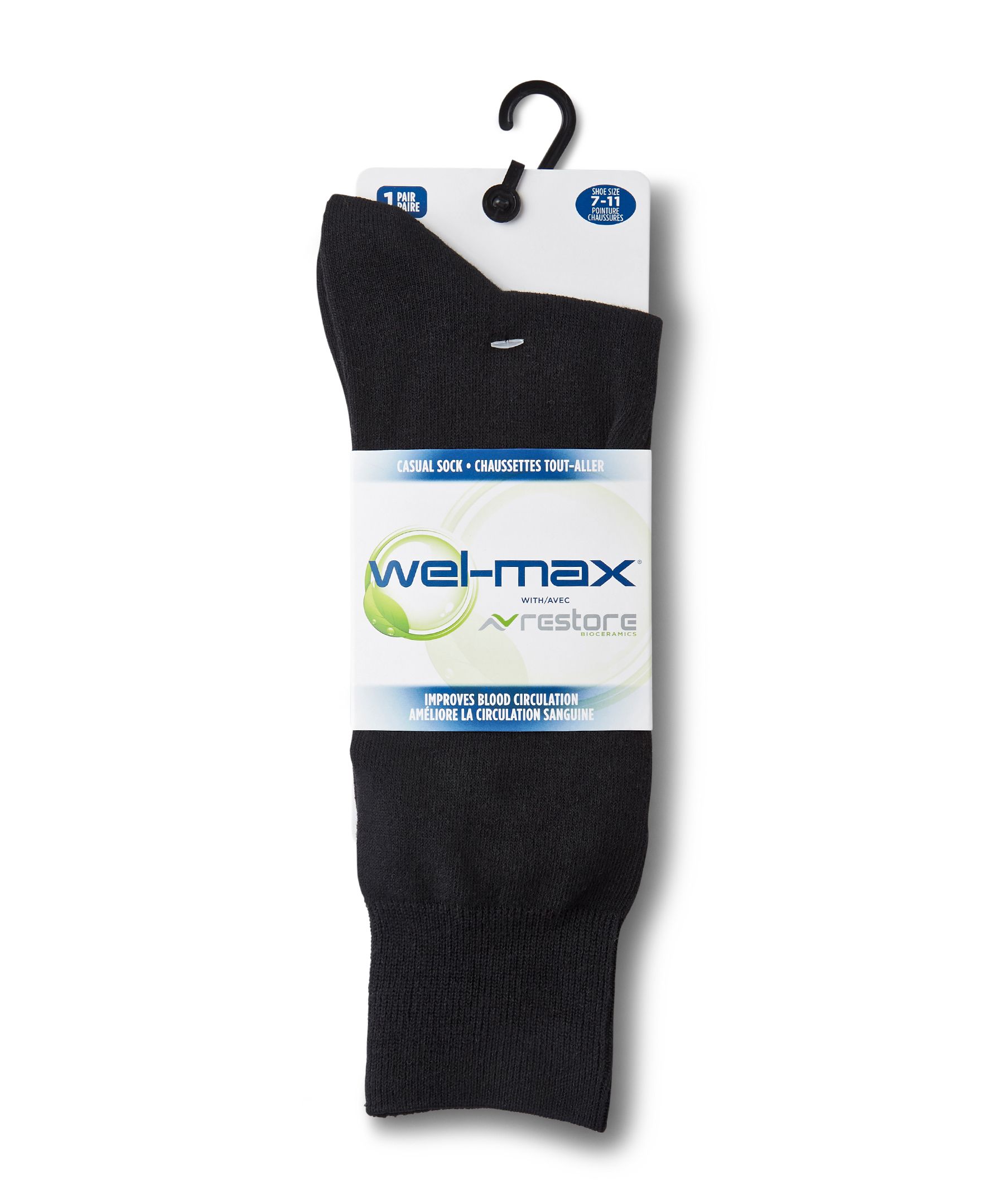 Wel-max Men's Bioceramic Flat Knit Casual Socks