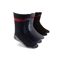 Mi-chaussettes de travail avec Moisture Guard pour hommes, paquet de 5 paires, Copper Sole Front_Angled_Right