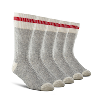 Aggressor Men's 5 Pack Wool Blend Crew Work Socks Front_Angled_Right