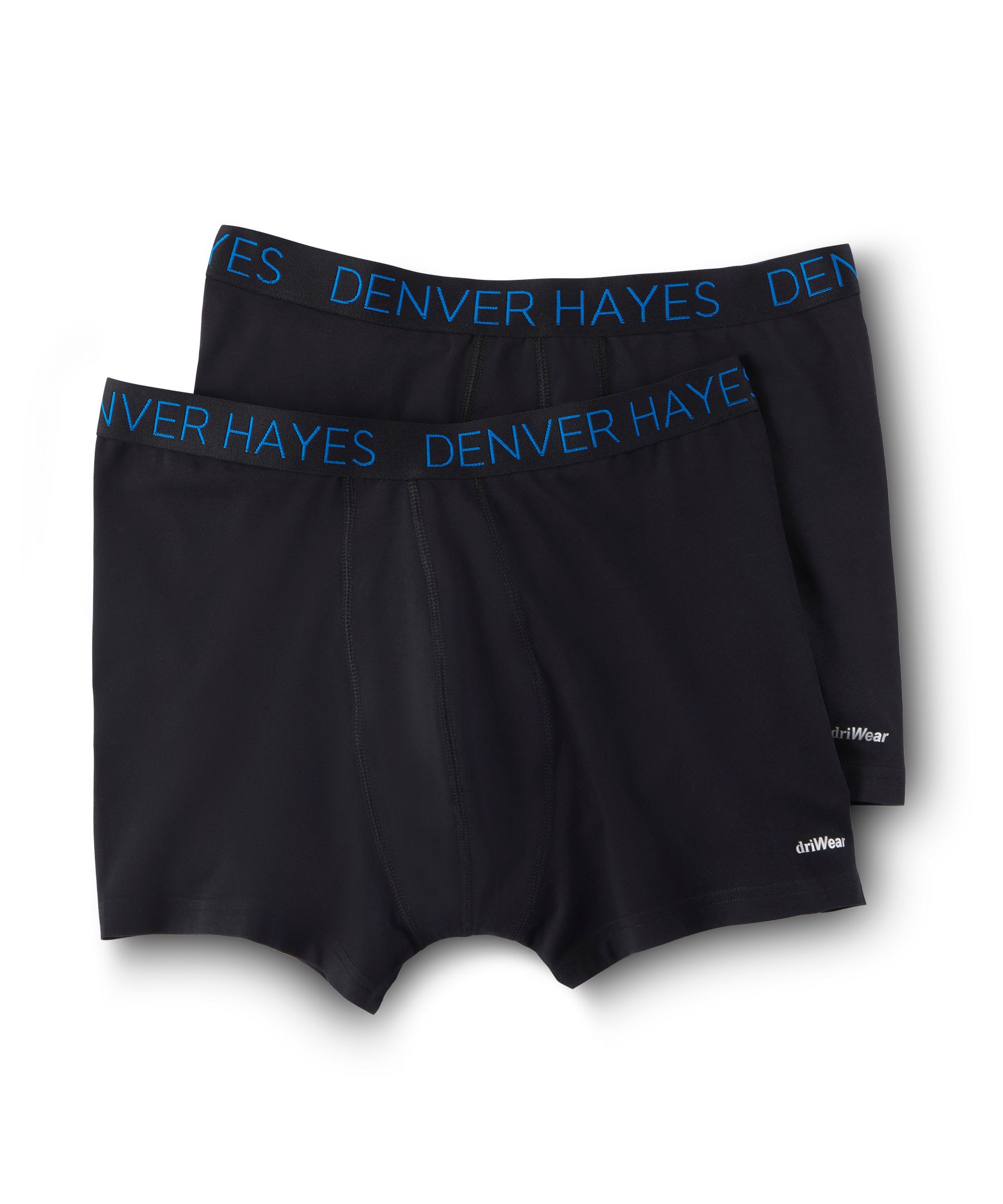 Denver Hayes Men's 2-Pack DriWear Trunk Brief