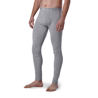 WindRiver Men's FRESHTECH Unlined Combed Cotton Thermal Knit Long Underwear Pants Front_Angled_Left