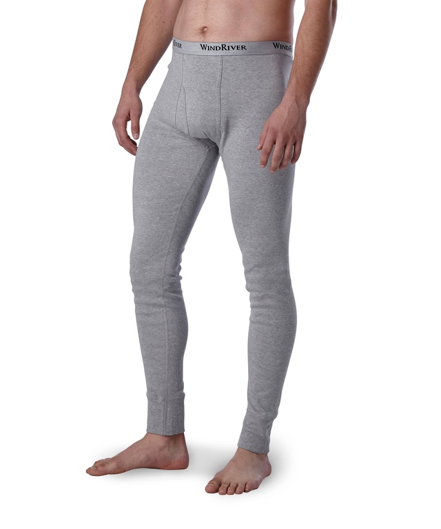 WindRiver Men's FRESHTECH Unlined Combed Cotton Thermal Knit Long Underwear Pants