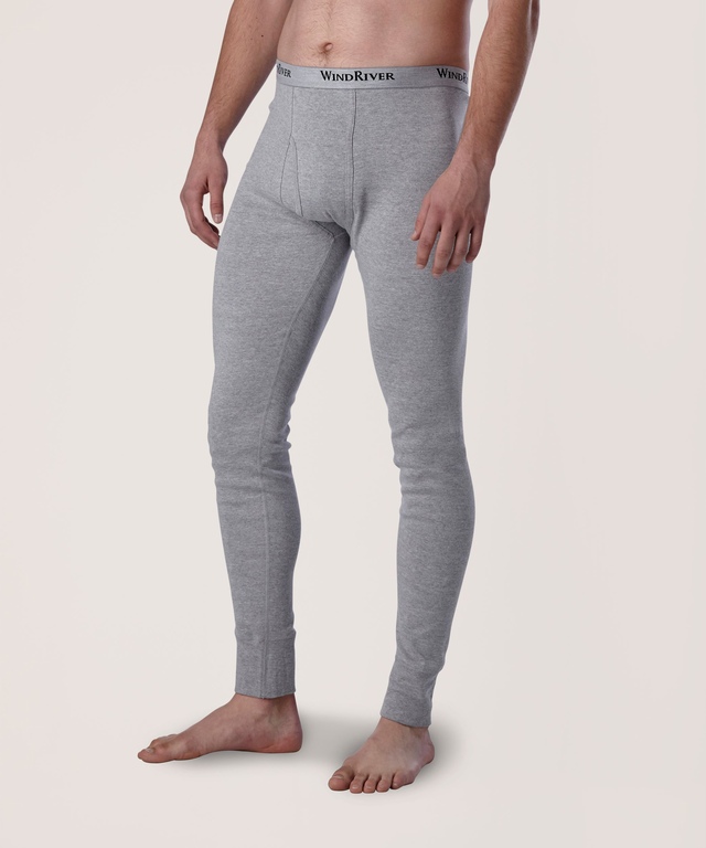 WindRiver Men's FRESHTECH Unlined Combed Cotton Base Layer Thermal Knit Pants