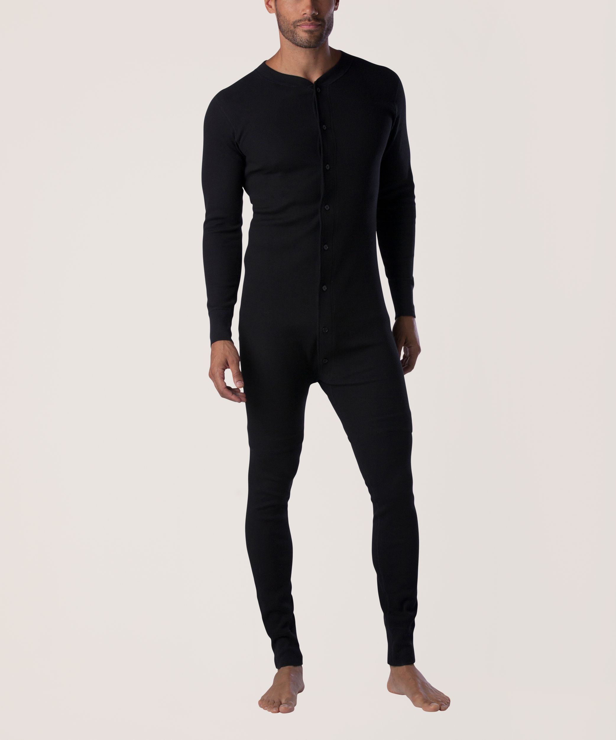 Combinaison en tricot gaufré extensible et isotherme pour hommes