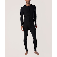 Combinaison en tricot gaufré extensible et isotherme pour hommes Front_Flat