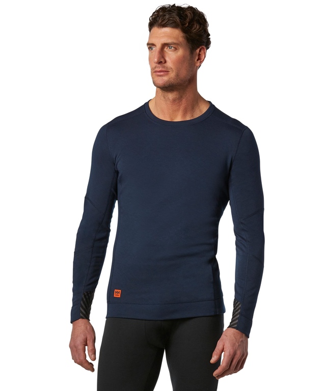 Chemise isotherme Helly Hansen Workwear couche de base à col ras du cou et à manches longues, pour hommes, Lifa Max