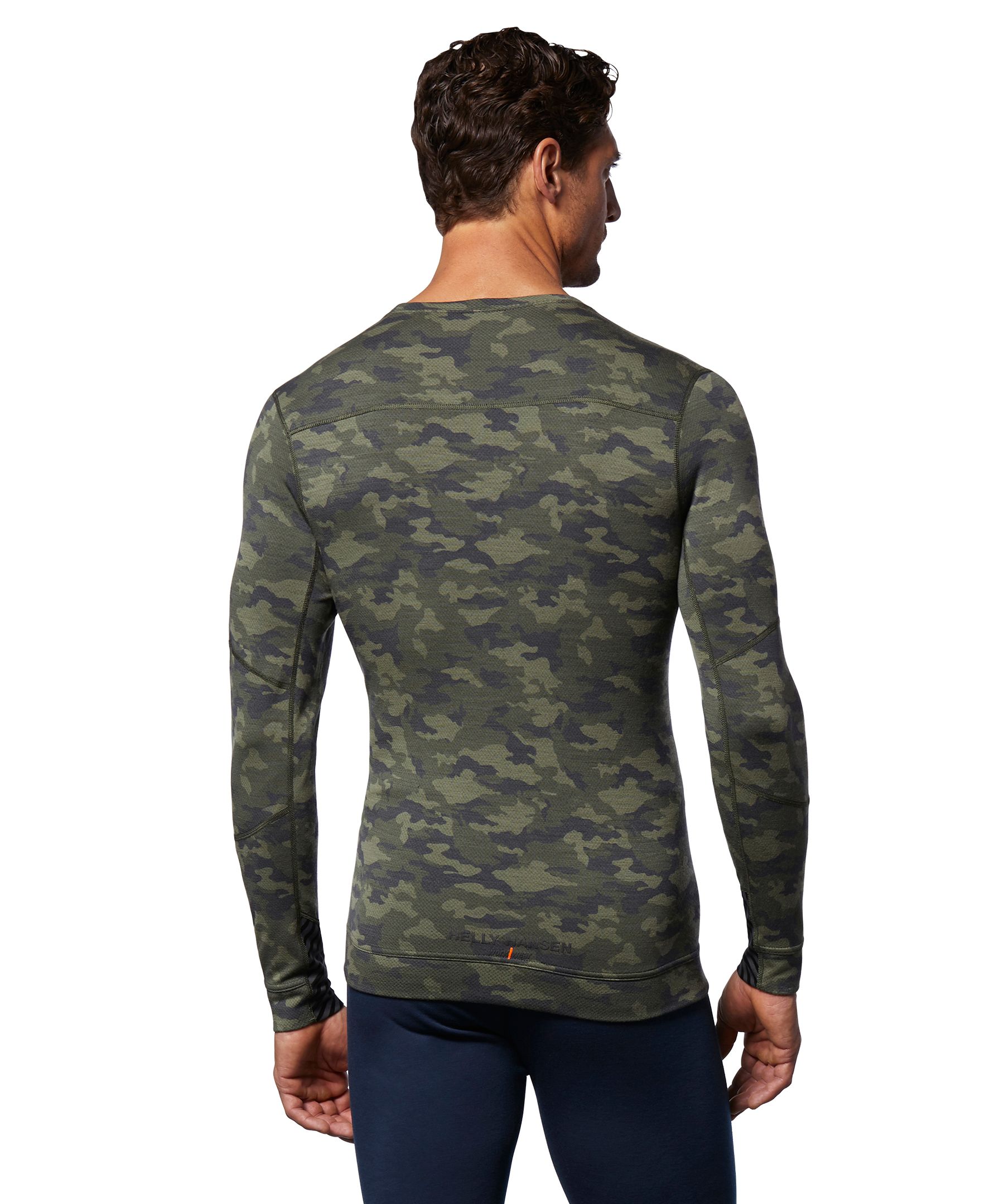 Chemise isotherme Helly Hansen Workwear couche de base en laine mérinos à col ras du cou et à manches longues, pour hommes, Lifa