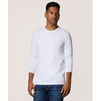 Denver Hayes Men's Stretch Long Sleeve Modern Fit Crewneck T Shirt