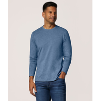 Denver Hayes Men's Stretch Long Sleeve Modern Fit Crewneck T Shirt