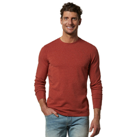Denver Hayes Men's Stretch Long Sleeve Modern Fit Crewneck T Shirt Front_Flat