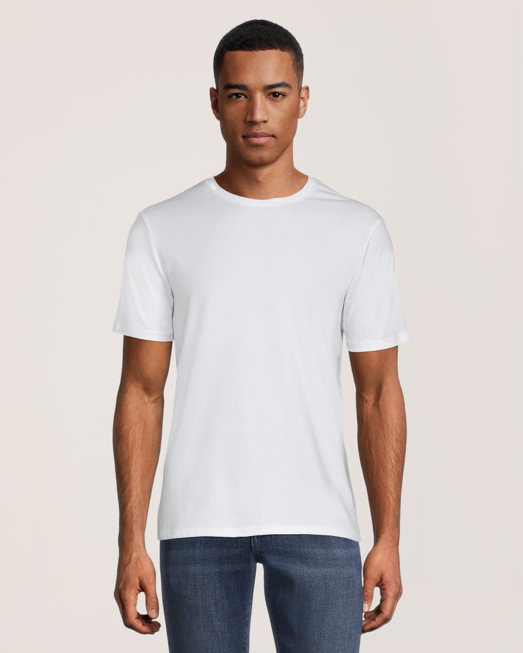 Denver Hayes Men's Stretch Modern Fit Crewneck T-Shirt
