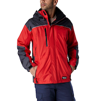 Viking® Men's Tempest Classic II Waterproof Rain Jacket with Removable Hood - Navy Front_Angled_Right