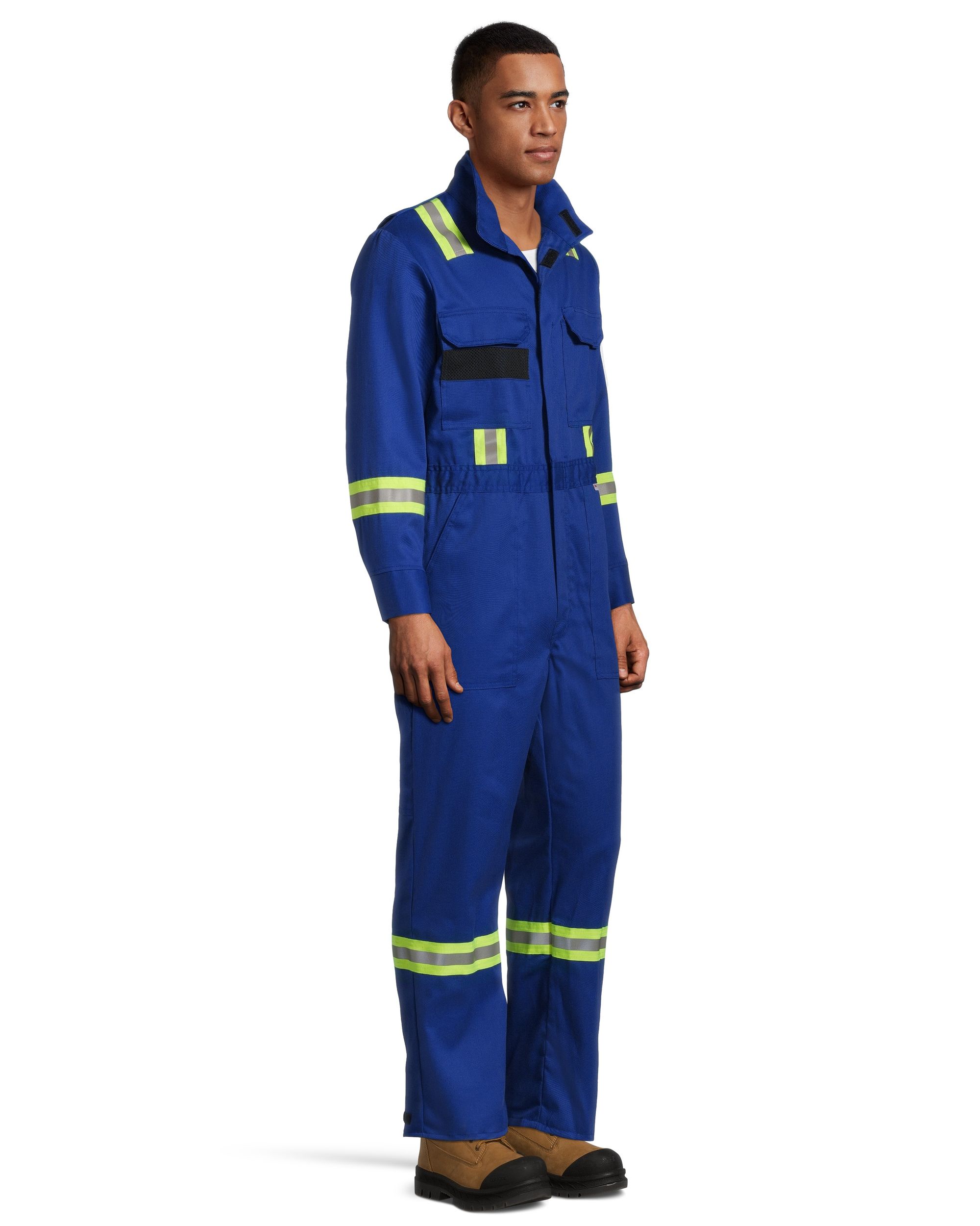 Combinaison de travail non doublé ignifuge avec ruban réfléchissant 7&nbsp;oz pour hommes, FireWall Workwear