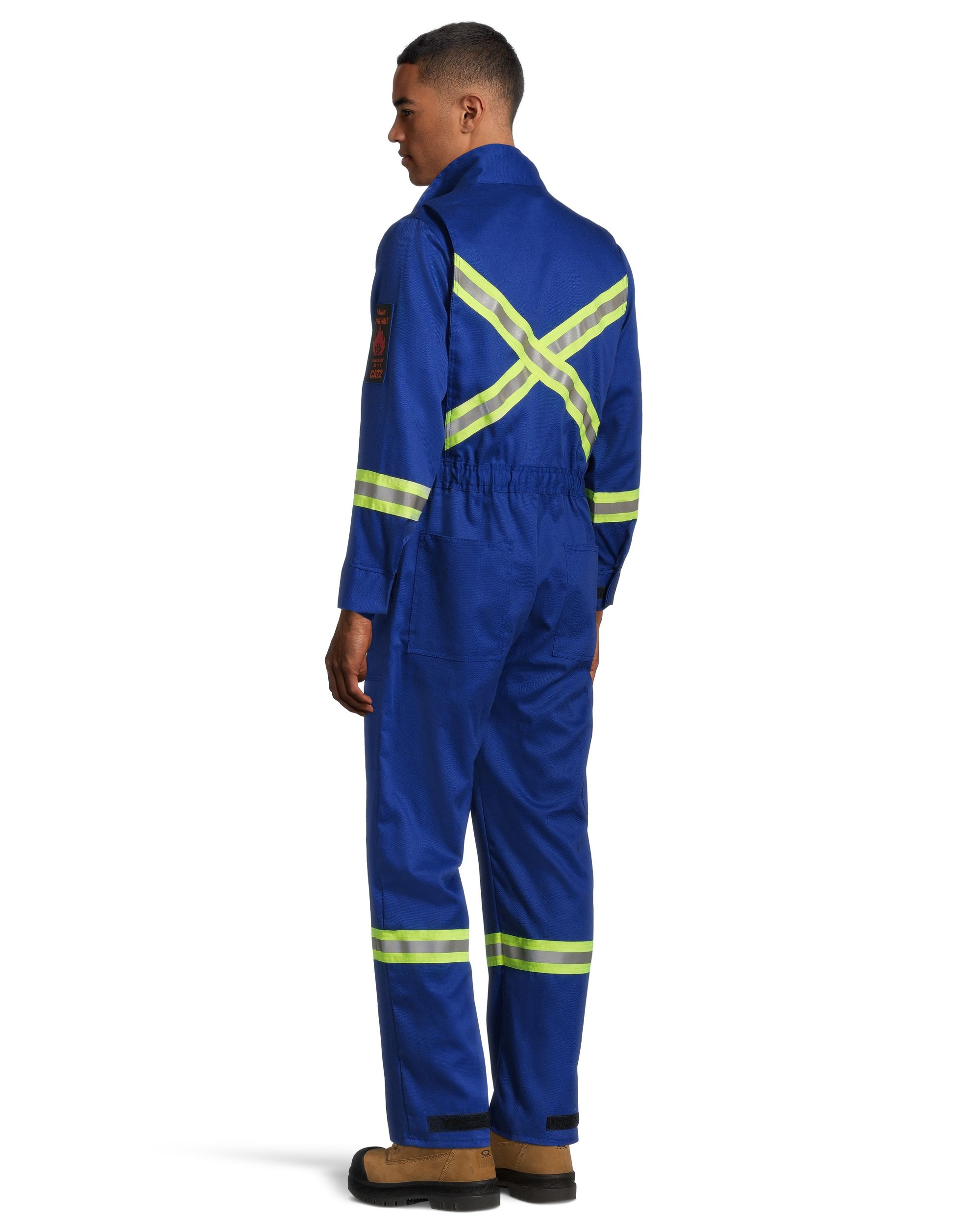 Combinaison de travail non doublé ignifuge avec ruban réfléchissant 7&nbsp;oz pour hommes, FireWall Workwear