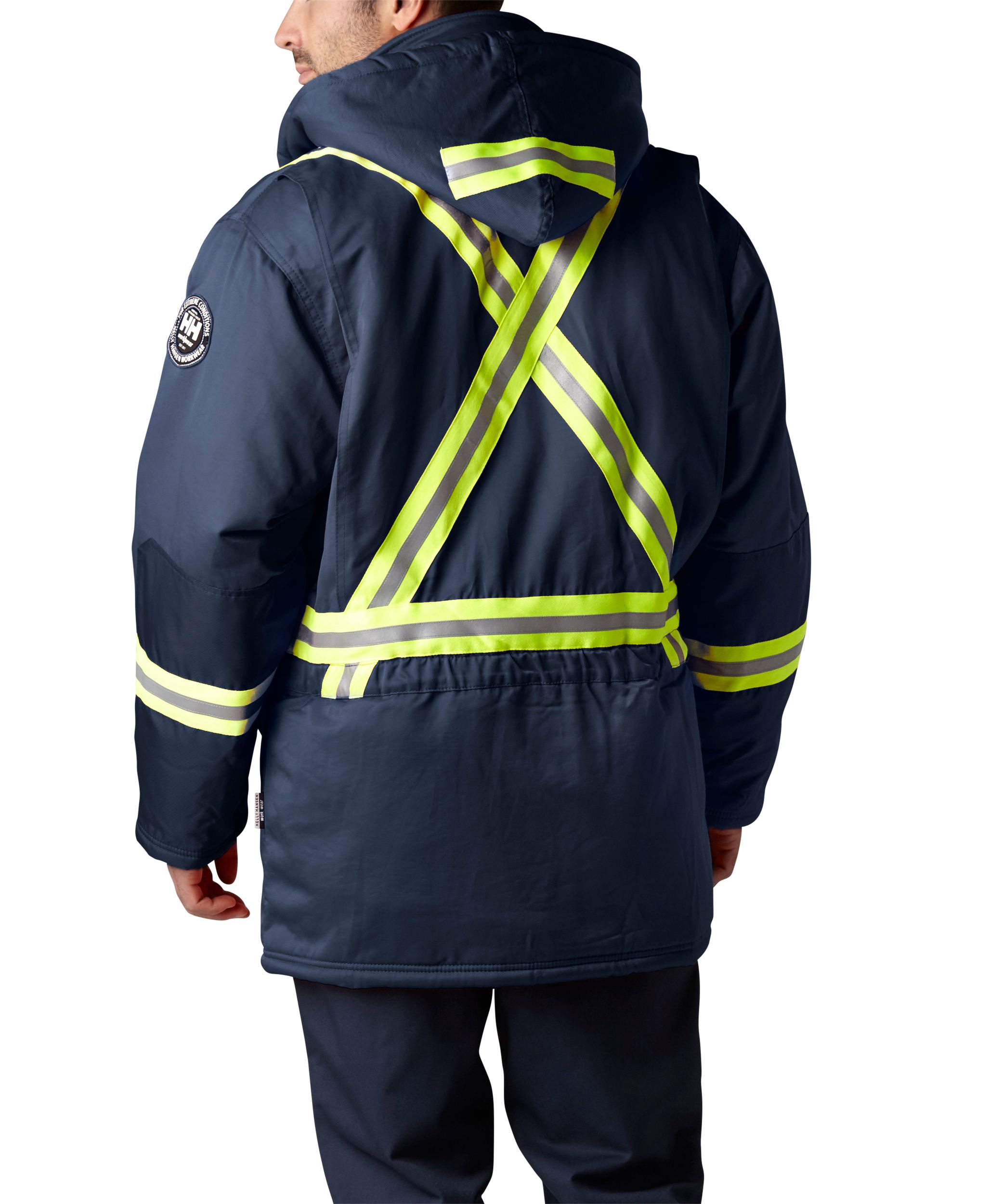 Helly Hansen Workwear Men s Weyburn Water Repellent Parka Jacket With CSA Tape Navy Marks